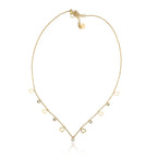 Collana Multi-Charm con Cuori Traforati e Zirconi In Acciaio Inossidabile