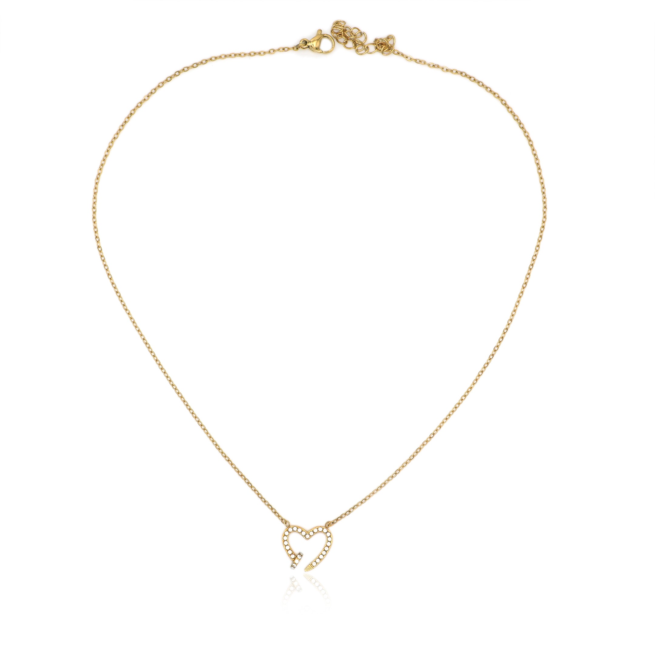 Collana Cuore Infranto in Acciaio