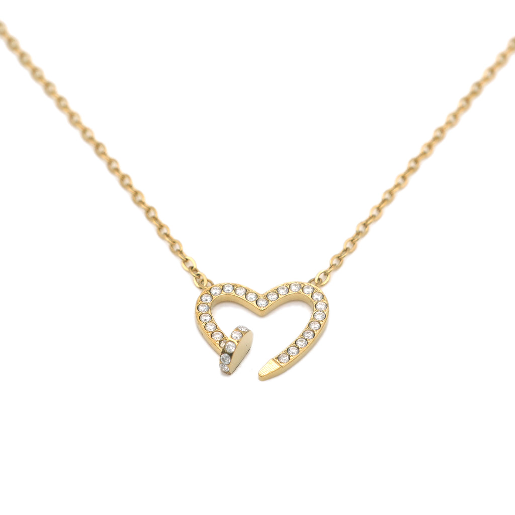 Collana Cuore Infranto in Acciaio