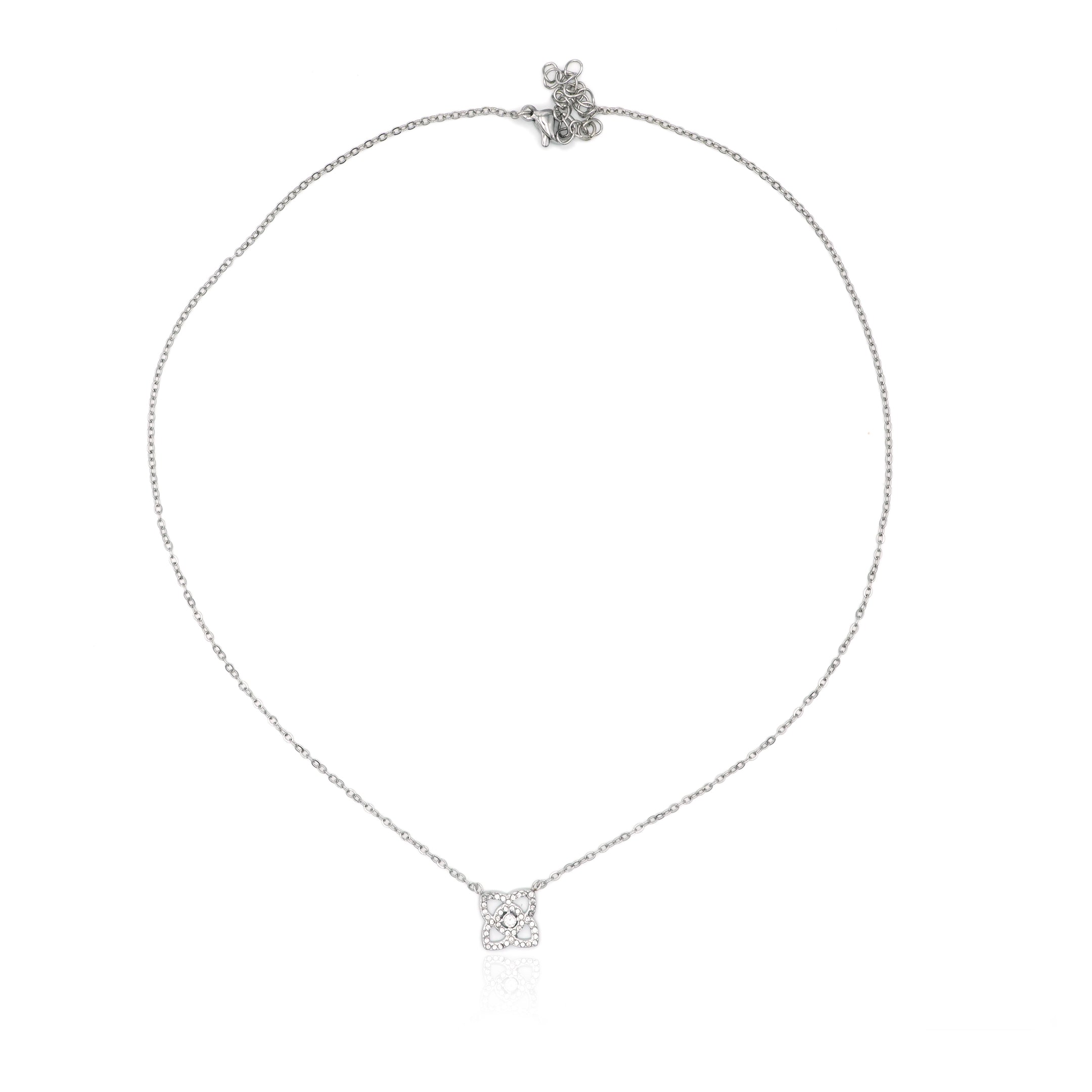 Collana Quadrifoglio Veneziano in Acciaio