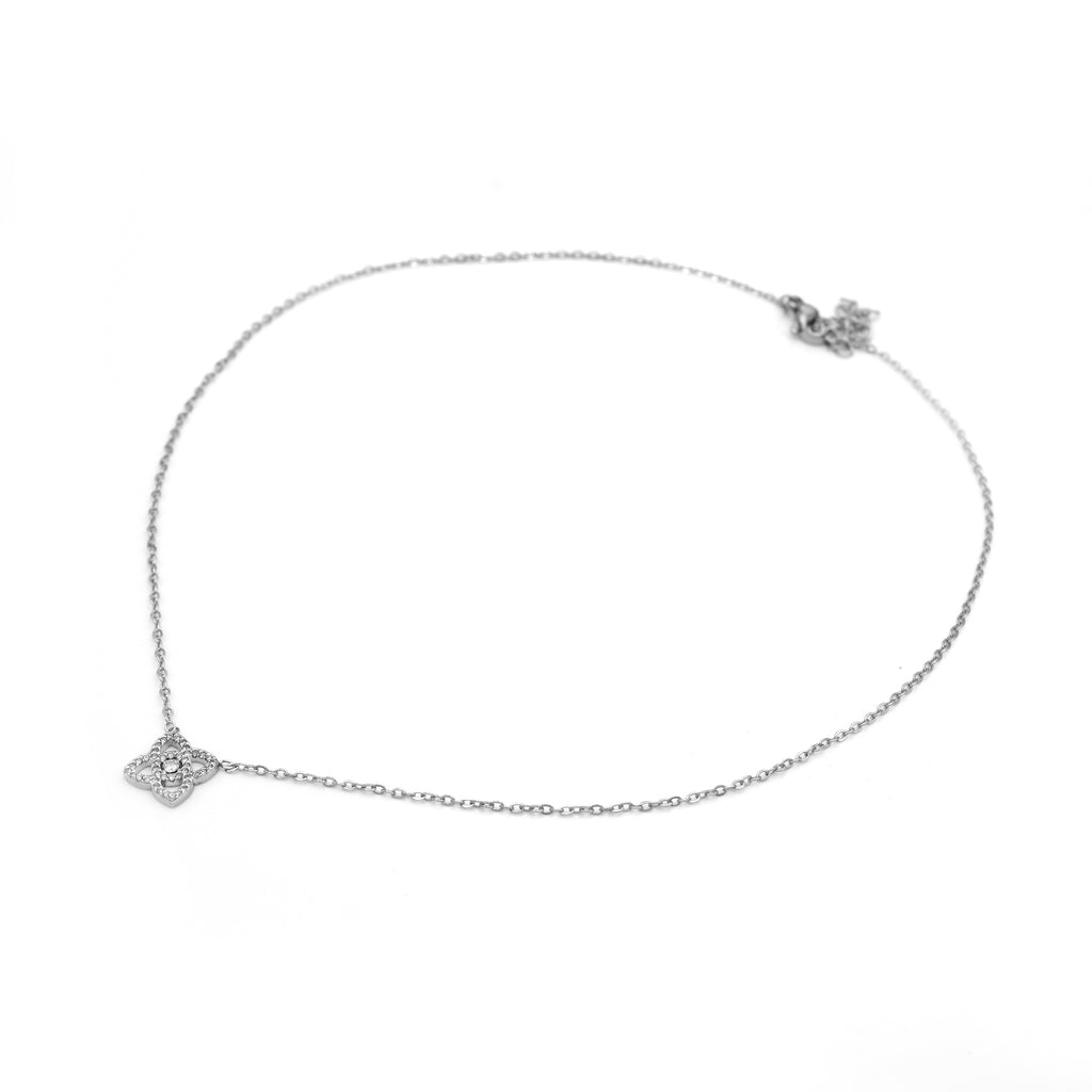 Collana Quadrifoglio Veneziano in Acciaio