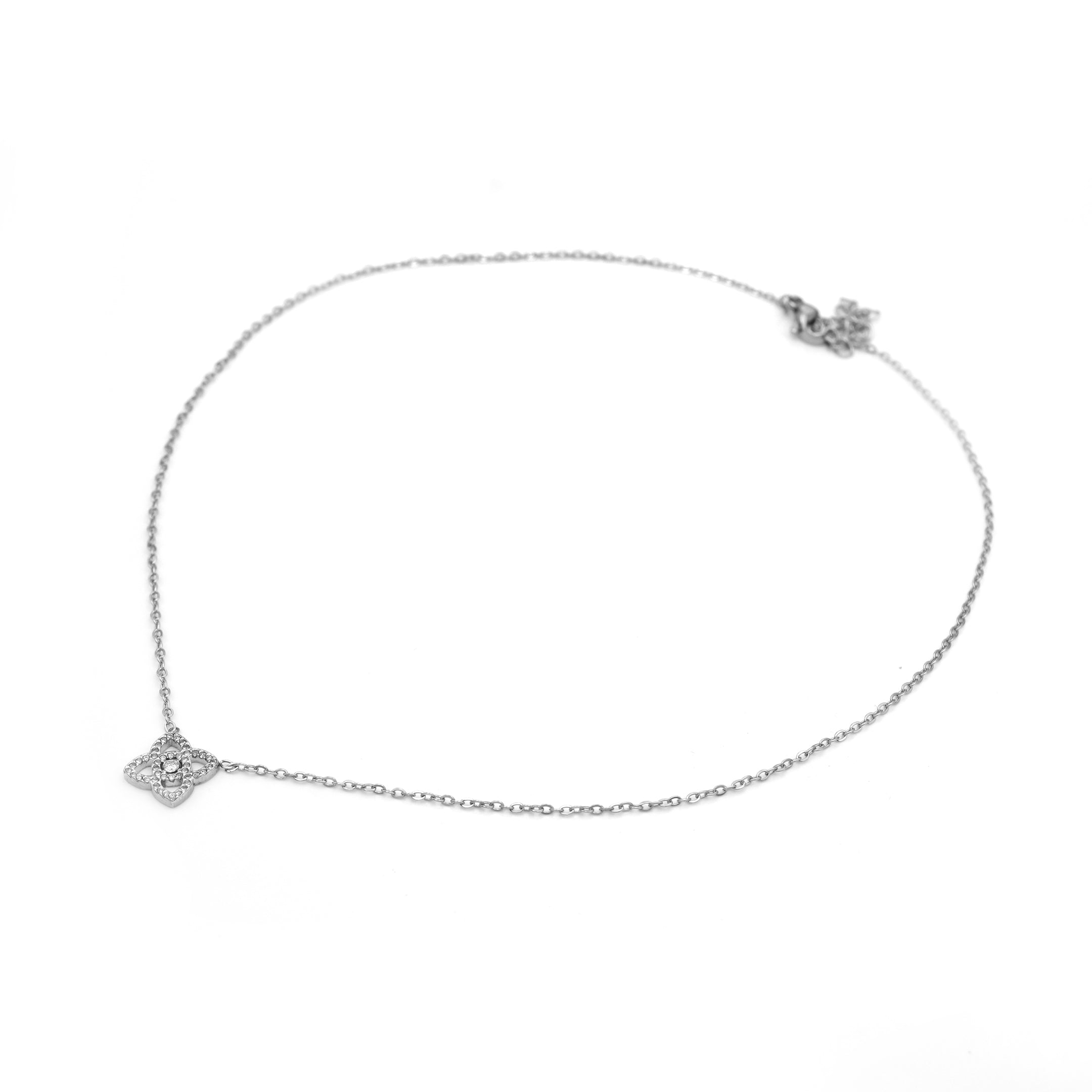 Collana Quadrifoglio Veneziano in Acciaio