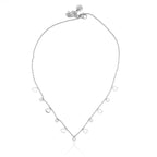 Collana Multi-Charm con Cuori Traforati e Zirconi In Acciaio Inossidabile
