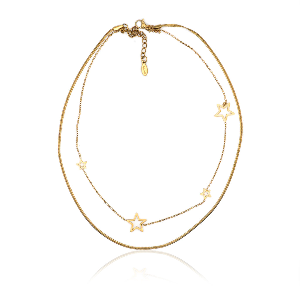 Collana in Acciao con Dettagli a Stella