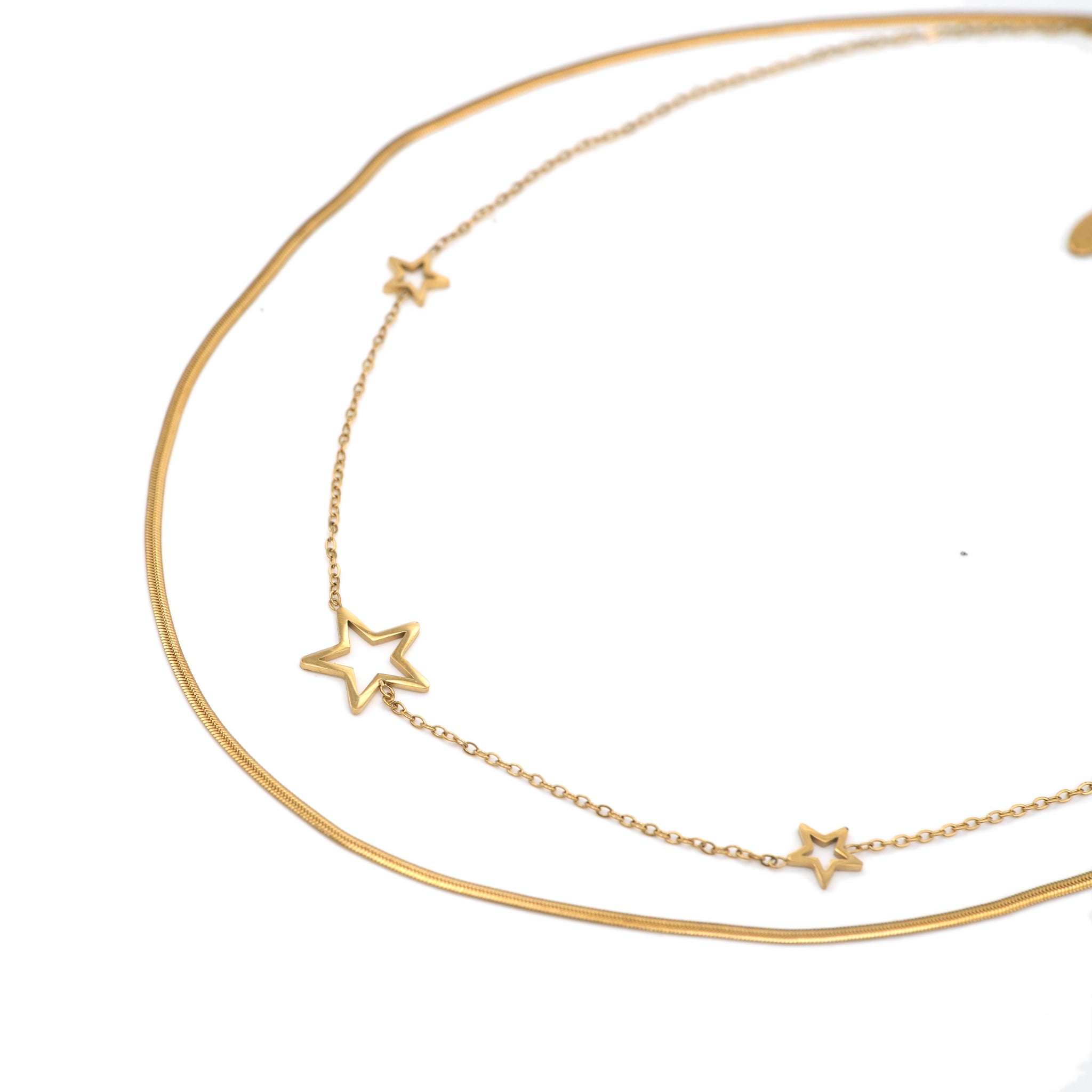 Collana in Acciaio Inossidabile con Dettagli a Stella