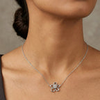 Collana Fiore Zirconati In Acciaio Inossidabile