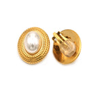 Orecchini Clip Perla in Acciaio