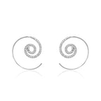 Orecchini Spirale Pavé In Acciaio Inossidabile