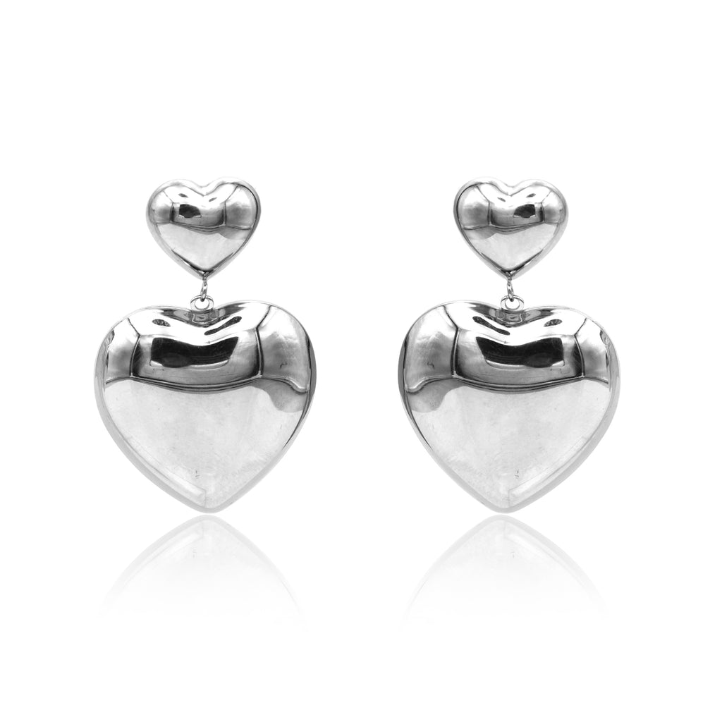 Orecchini Cuore in Acciaio