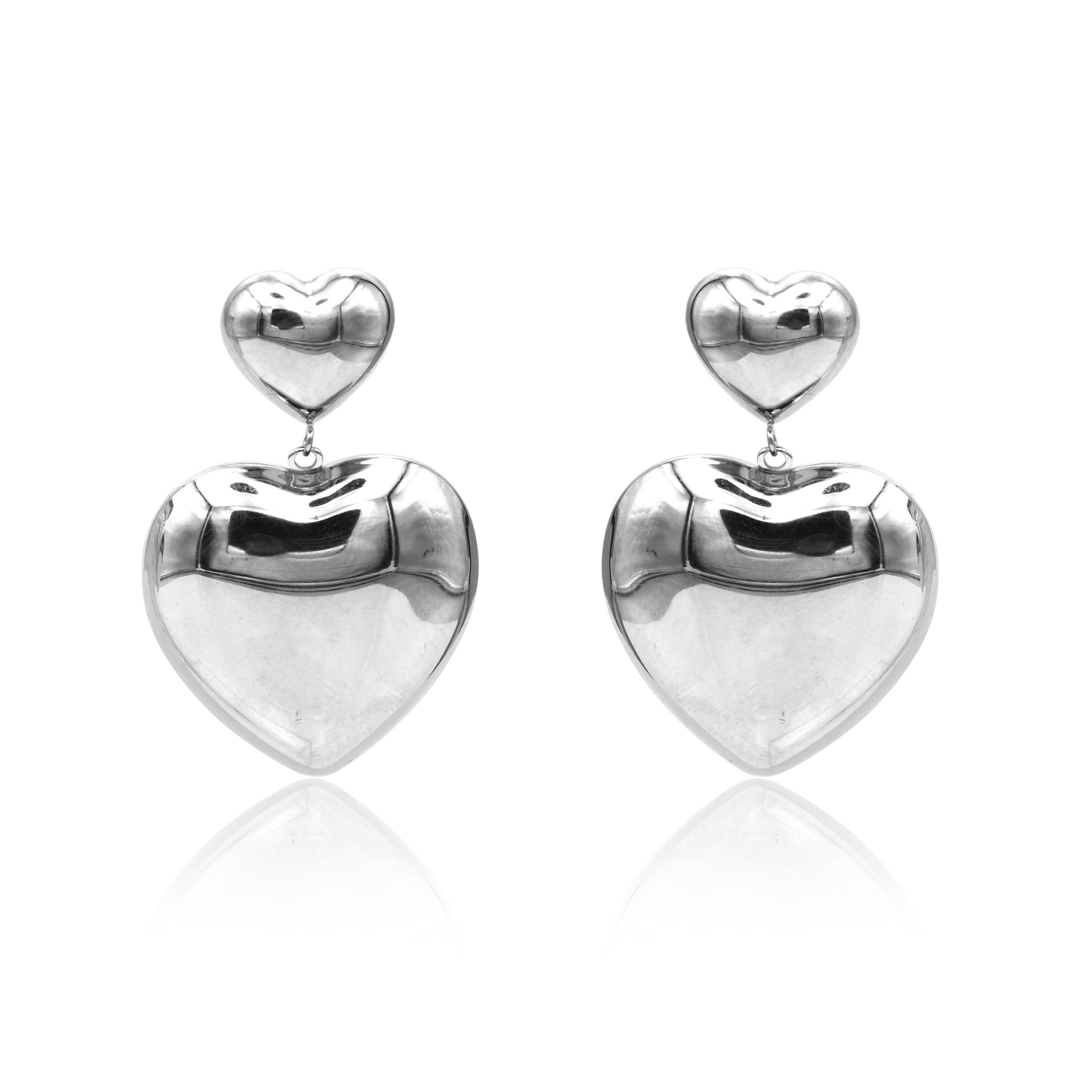 Orecchini Cuore in Acciaio