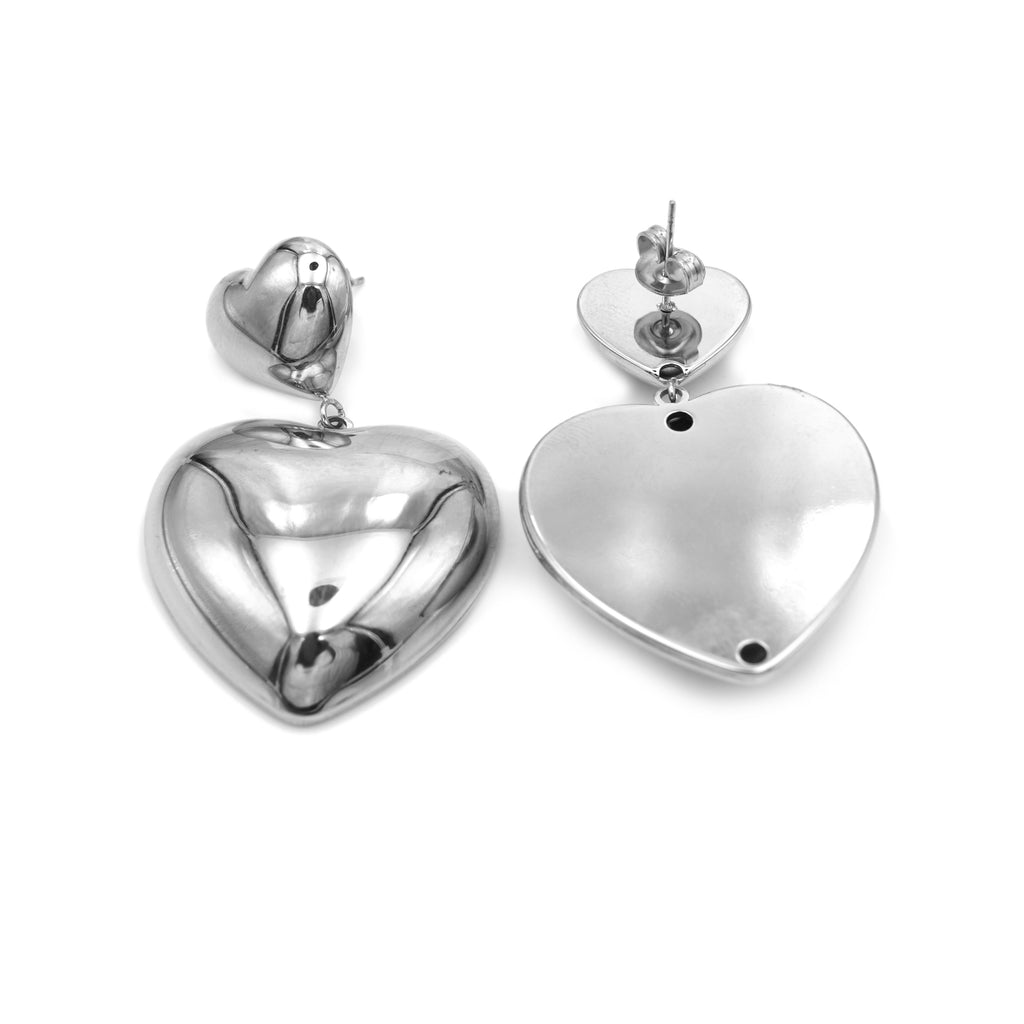 Orecchini Cuore in Acciaio
