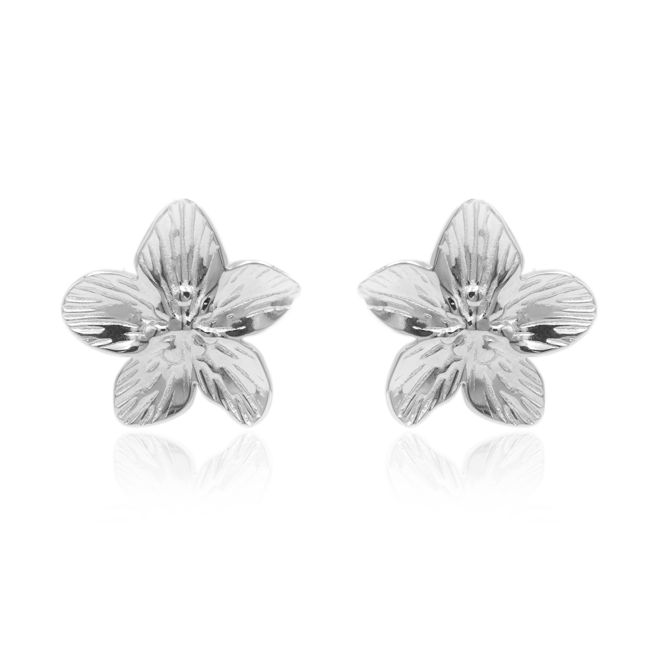 Orecchini a forma di fiore in Acciaio