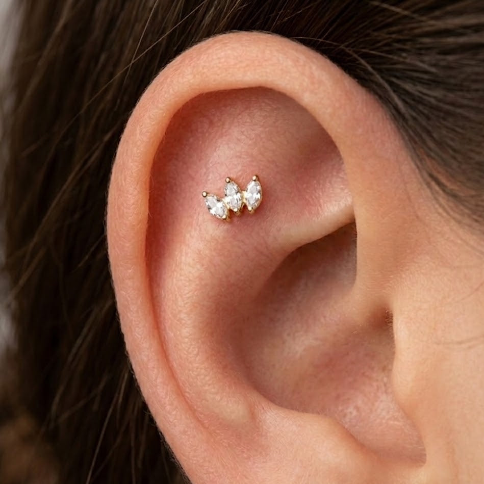 Piercing Tris Navette In Acciaio Inossidabile