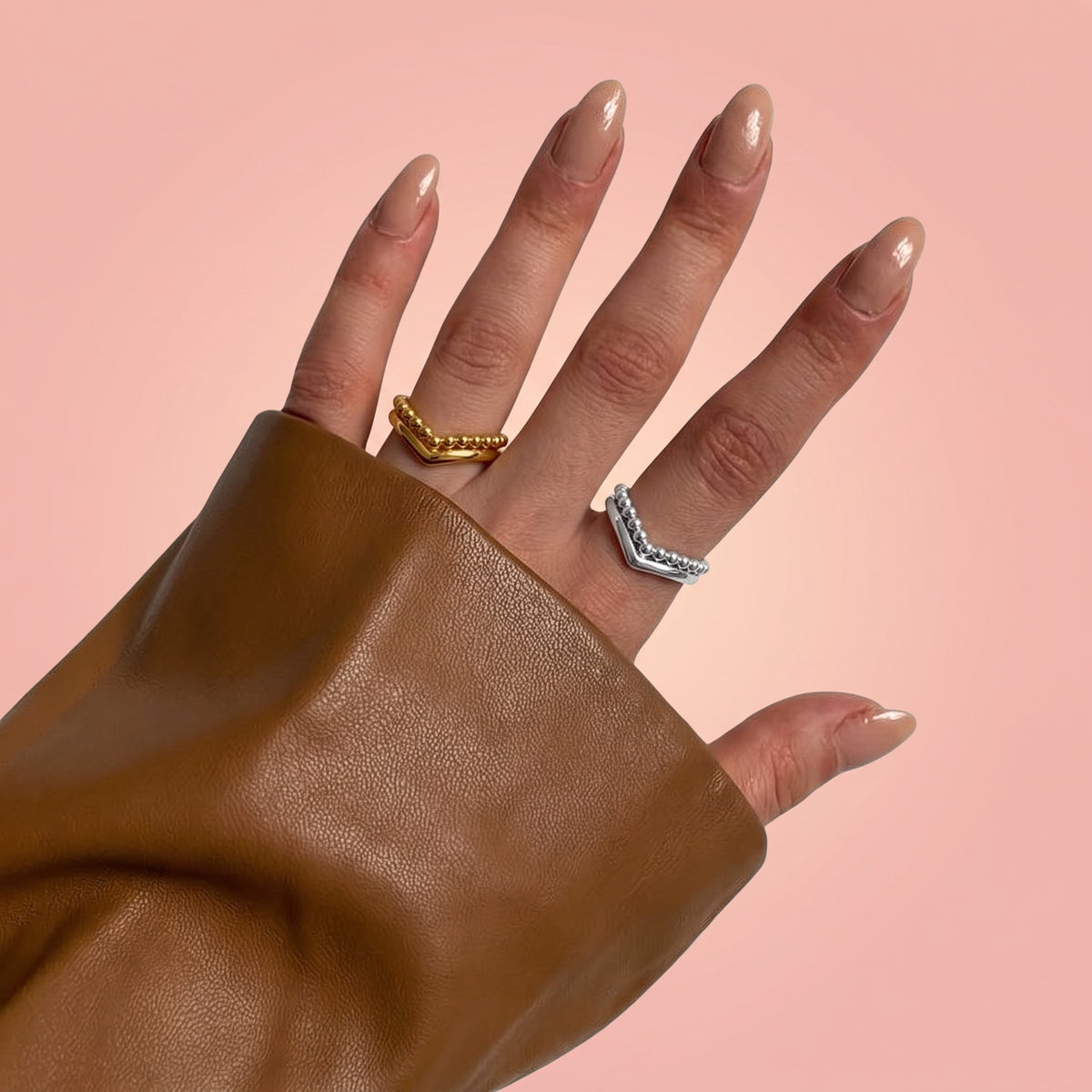 Anello Chevron Layer In Acciaio Inossidabile