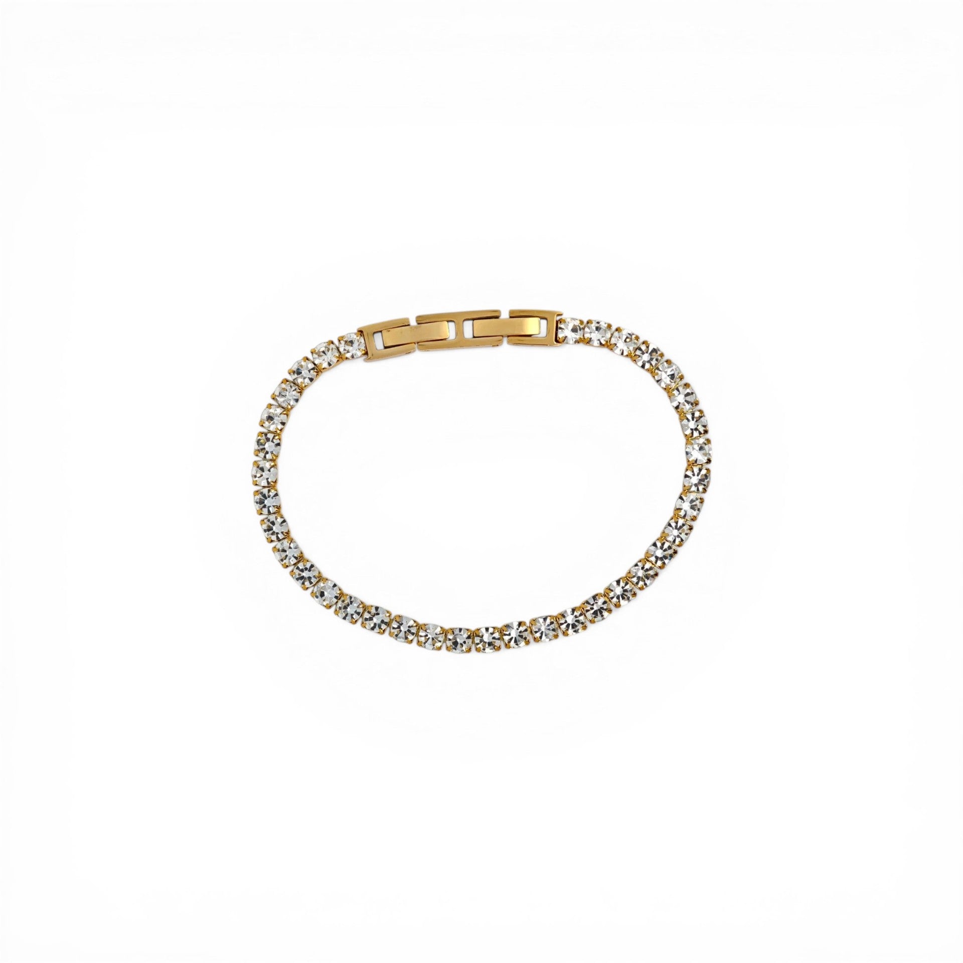 Bracciale Tennis Elite con Cristalli Bianchi In Acciaio Inossidabile