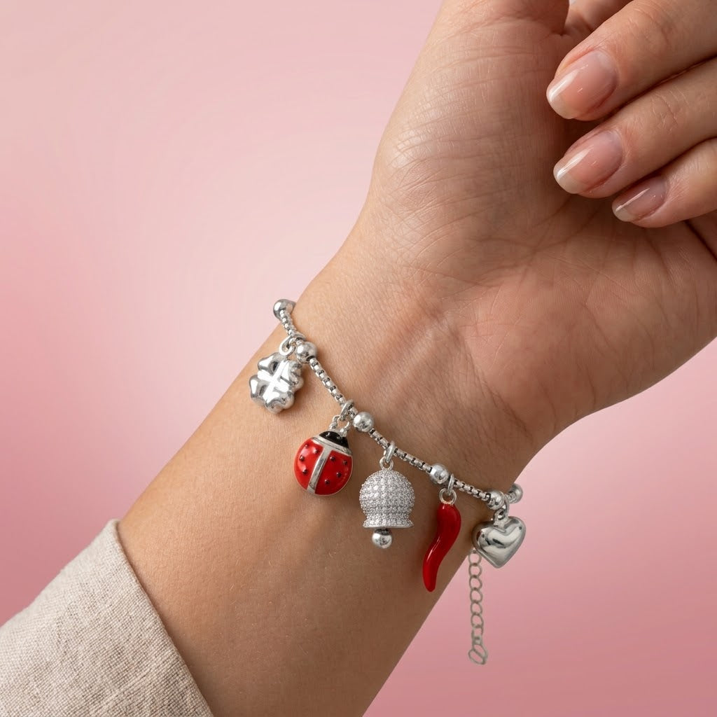 Bracciale Portafortuna In Acciaio Inossidabile