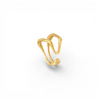 Ear Cuff Wave in Acciaio