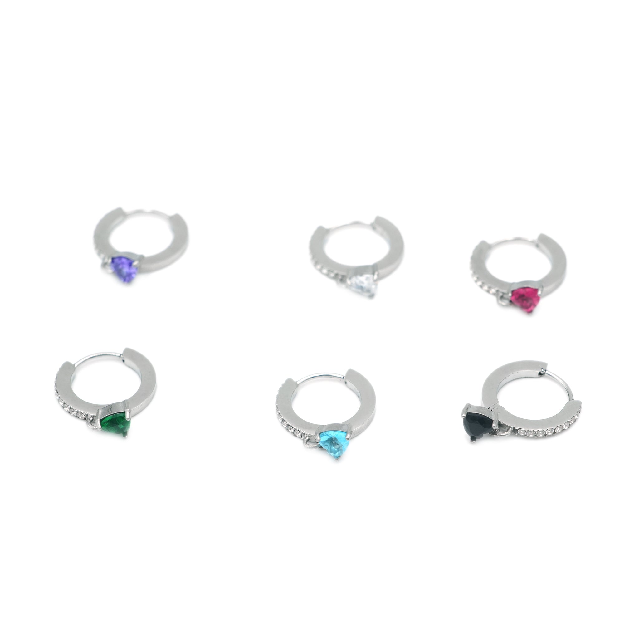 Set Orecchini con Pietra a Cuore