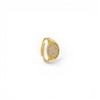 Anello Chevalier Ovale con Pavé di Zirconi In Acciaio Inossidabile