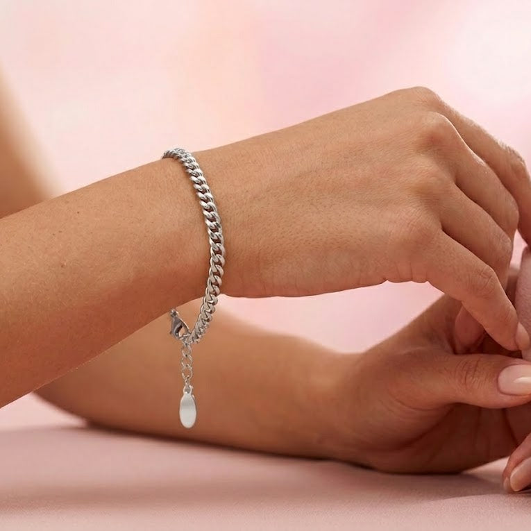 Bracciale a Catena Maglia Corda Graduata In Acciaio Inossidabile