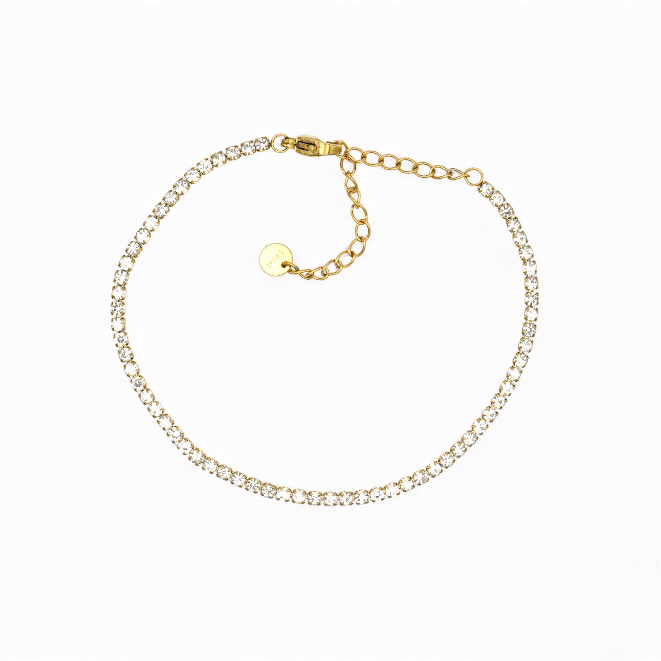 Bracciale Tennis con Zirconi Luminosi In Acciaio Inossidabile