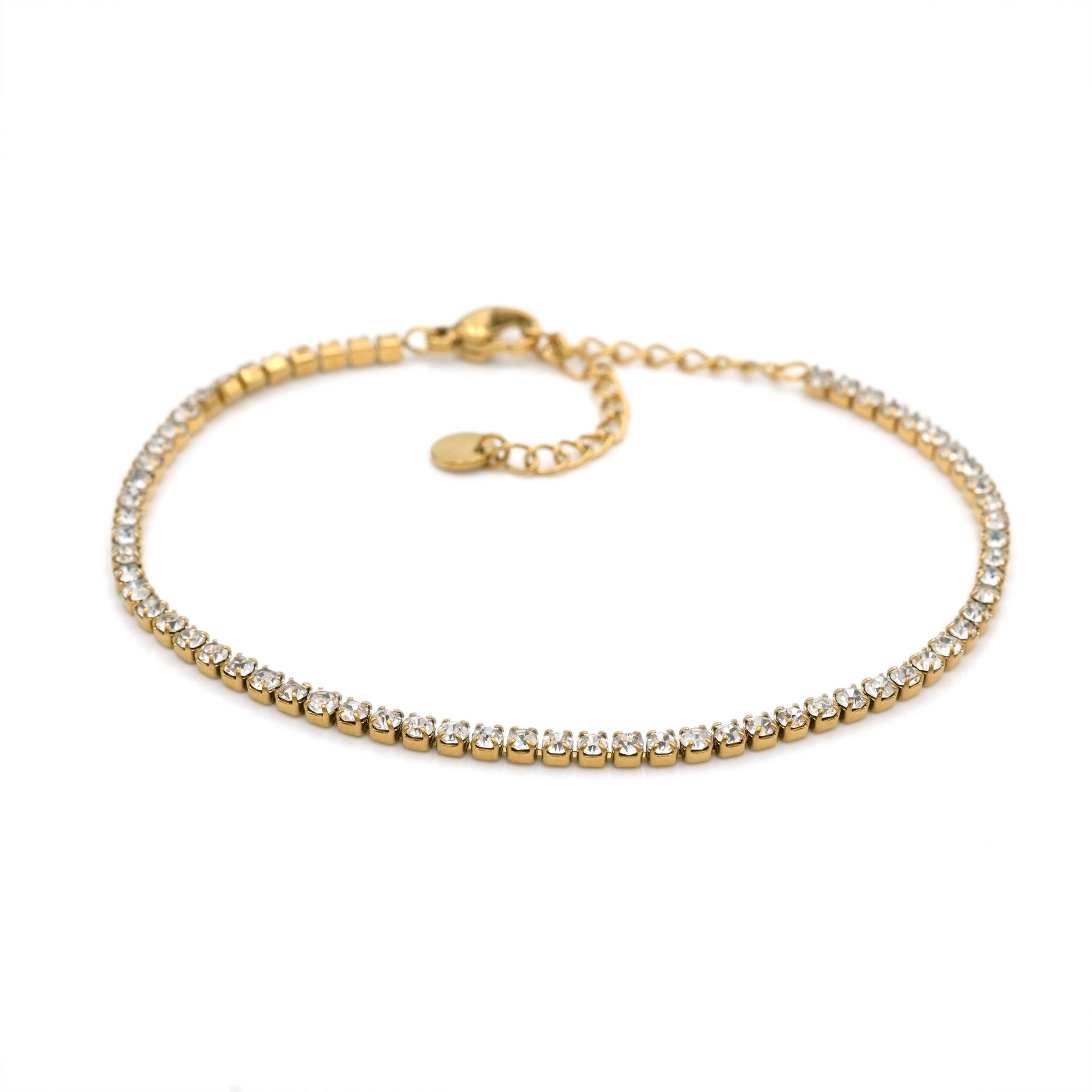 Bracciale Tennis Regolabile in Acciaio Inossidabile