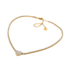 Collana Cuore Scintillante Acciaio