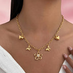 Collana Giardino Romantico In Acciaio Inossidabile