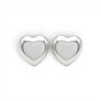 Orecchini Cuore Tridimensionale In Acciaio Inossidabile