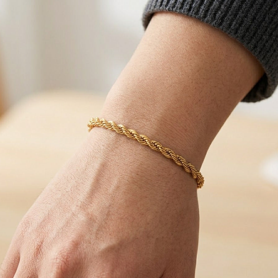 Bracciale Torchon in Acciaio Inossidabile