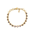 Bracciale Tennis con Cuori in Cristallo Multicolor In Acciaio Inossidabile