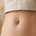 Piercing Ombelico Ovale con Brillanti In Titanio