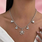 Collana Giardino Romantico In Acciaio Inossidabile