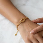 Bracciale Nodo Doppio Filo in Acciaio Inossidabile