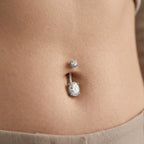 Piercing Banana Doppio Zircone In Titanio