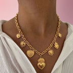 Collana Regina di Cuori Barocca In Acciaio Inossidabile