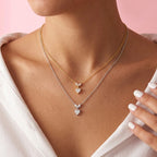 Collana Punto Luce Cuore con Zirconi In Acciaio Inossidabile