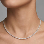 Collana Tennis Classica In Argento 925