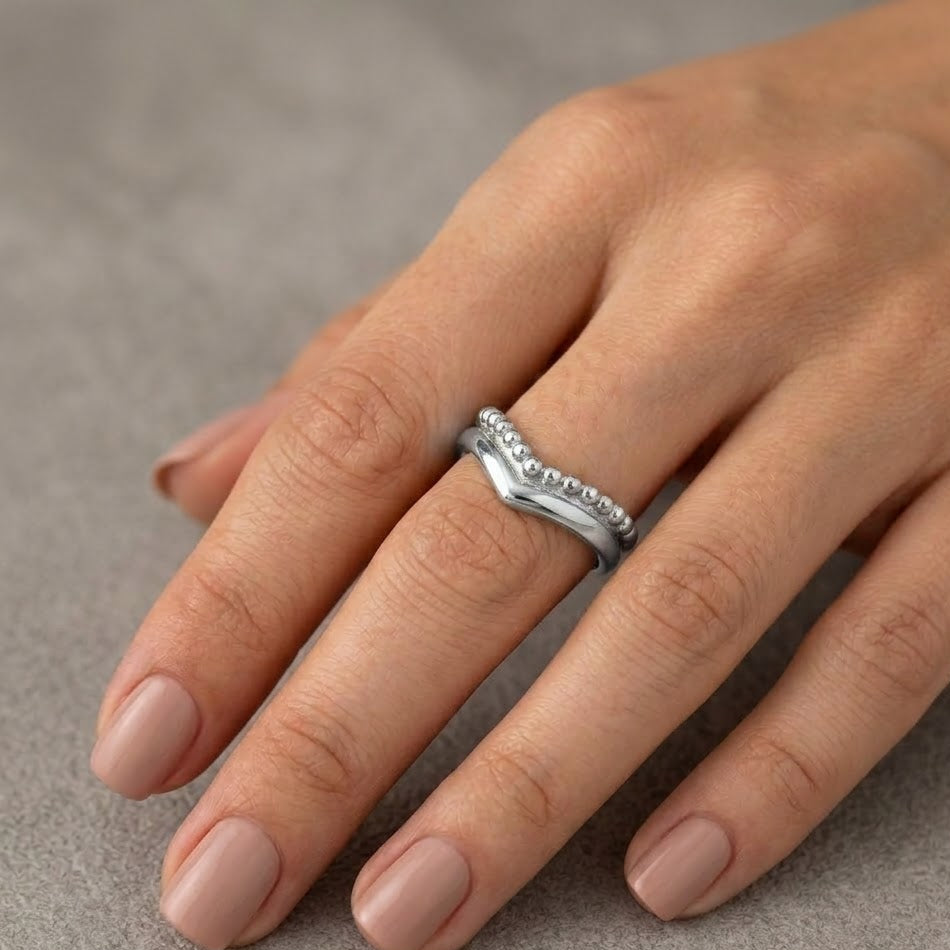 Anello Chevron Layer In Acciaio Inossidabile