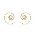 Orecchini Spirale Pavé In Acciaio Inossidabile