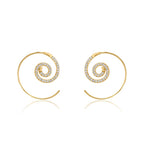 Orecchini Spirale Pavé In Acciaio Inossidabile