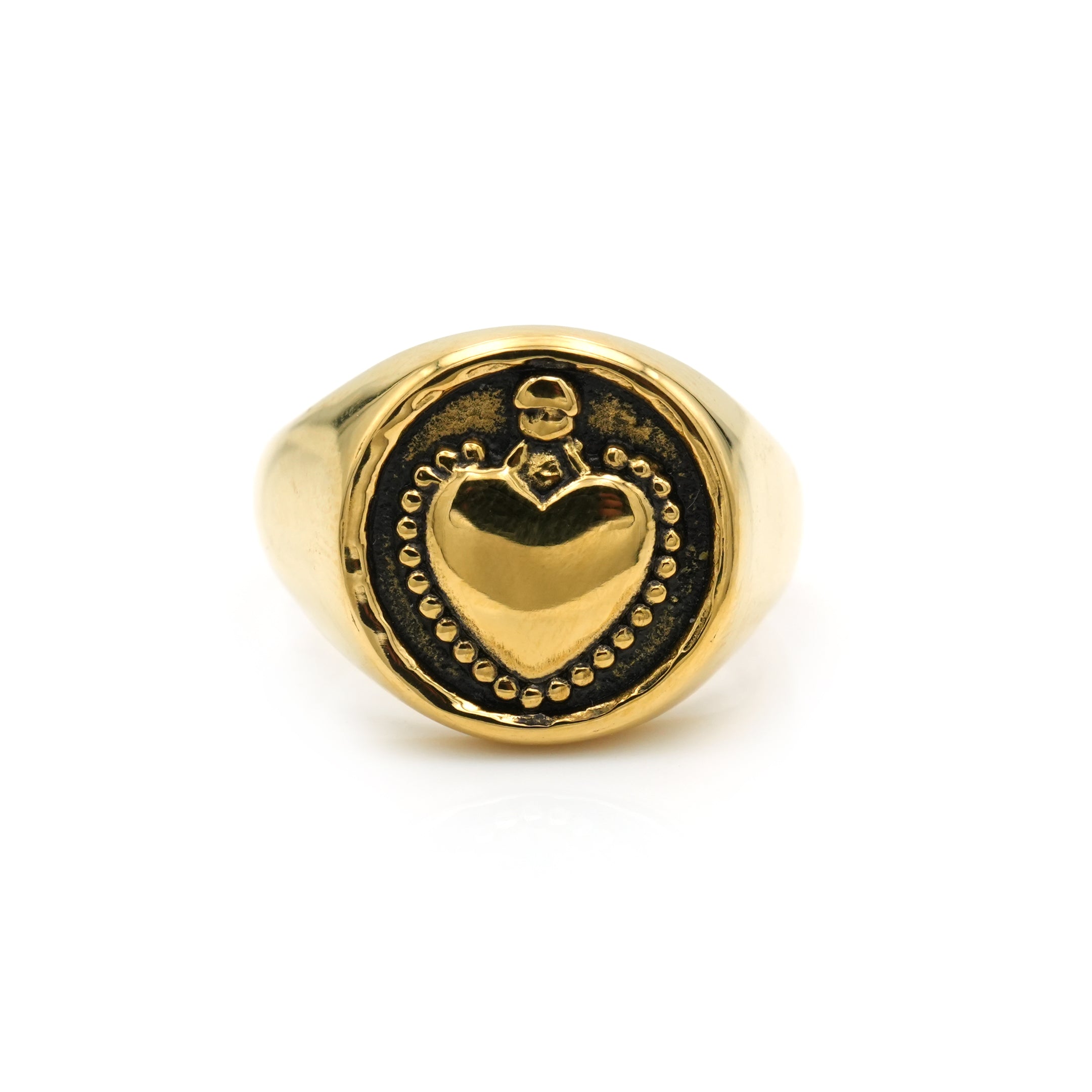 Anello cuore sacro in Acciaio