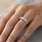 Anello Trilogy 3 Pietre In Argento 925