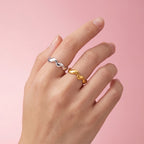 Anello Wavy In Acciaio Inossidabile