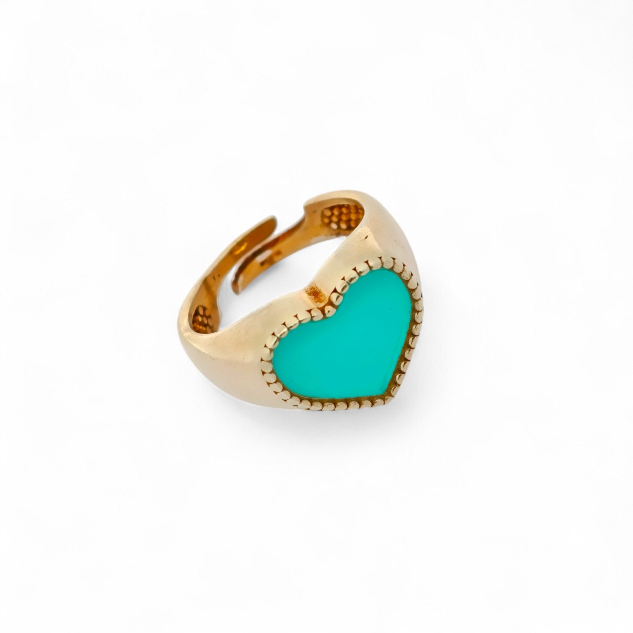 Anello Cuore Turchese in Argento