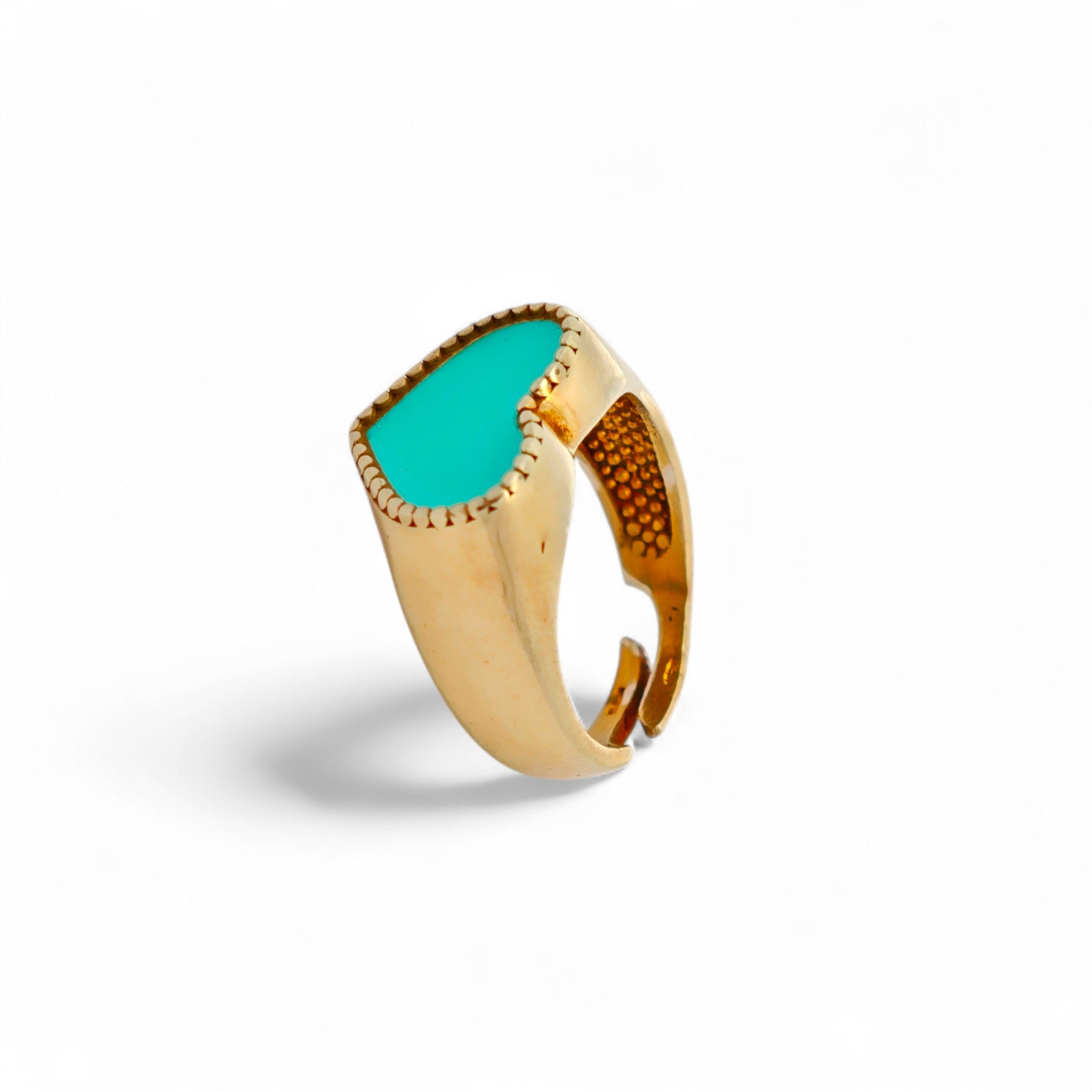 Anello Cuore Turchese in Argento