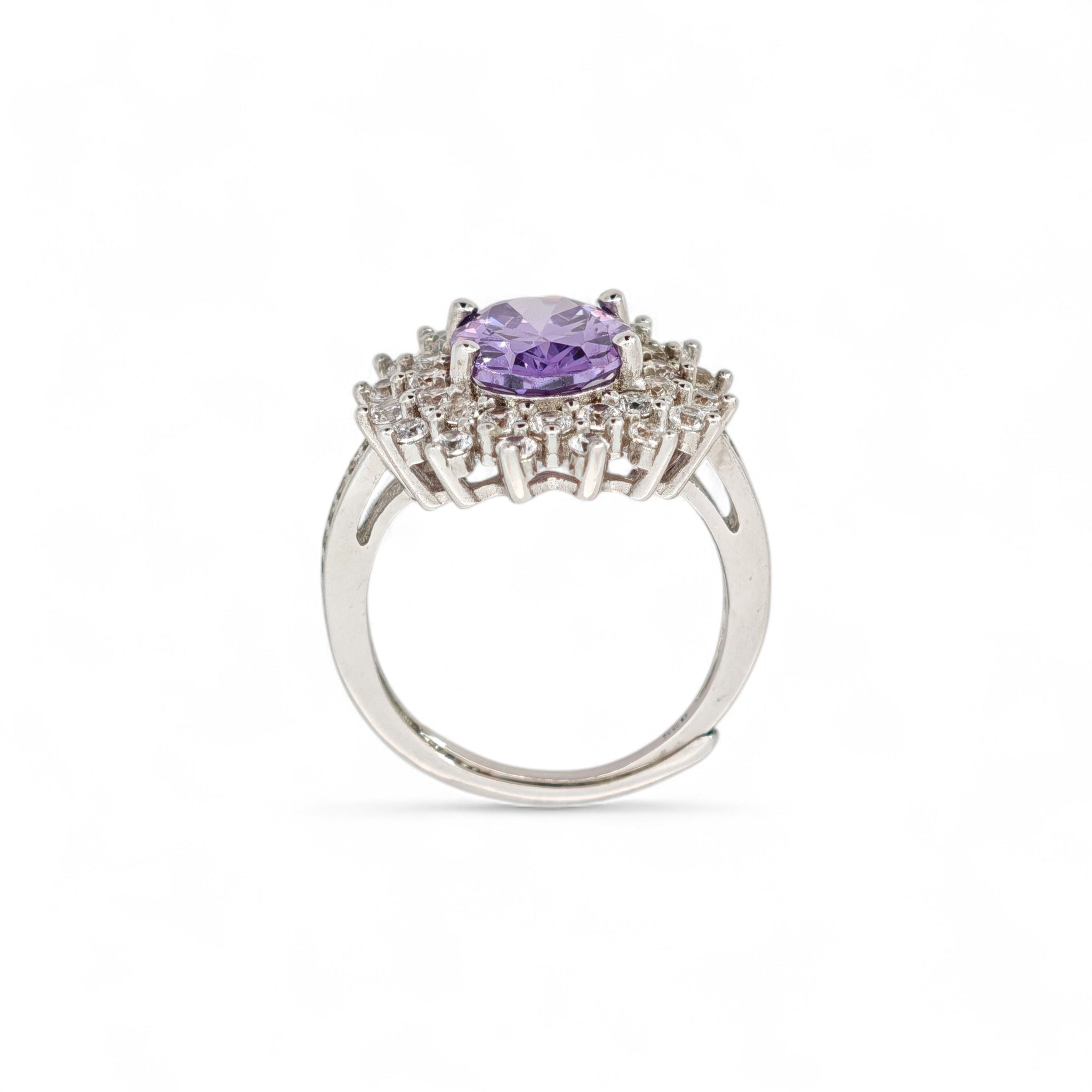 Anello Eleganza Viola in Argento