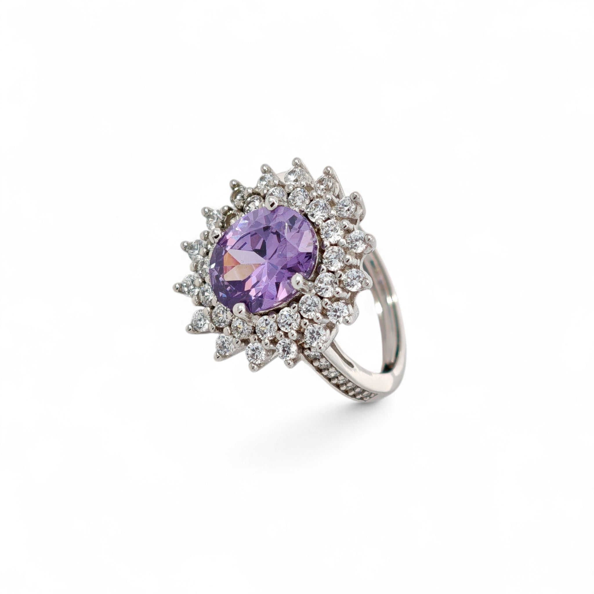 Anello Eleganza Viola in Argento