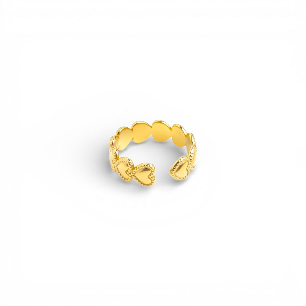 Anello Eternity Hearts In Acciaio Inossidabile