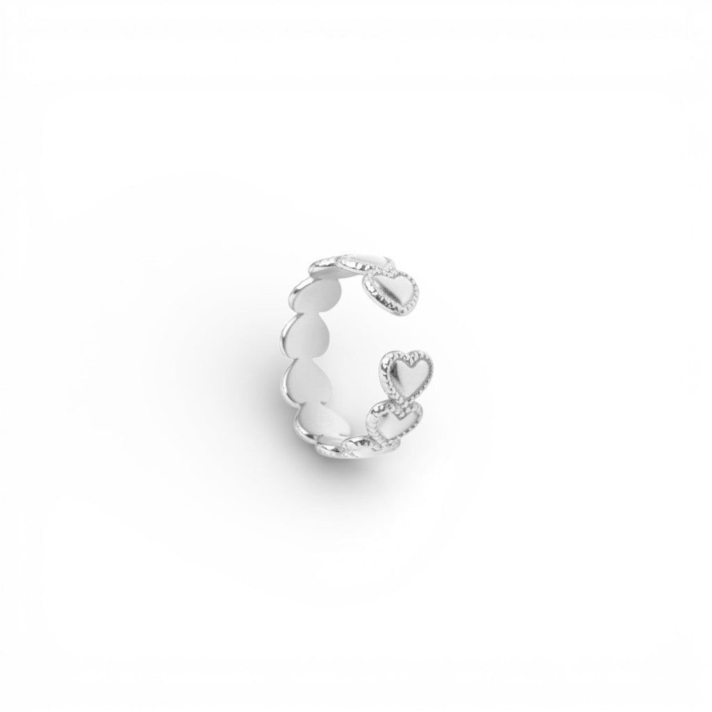 Anello Eternity Hearts In Acciaio Inossidabile